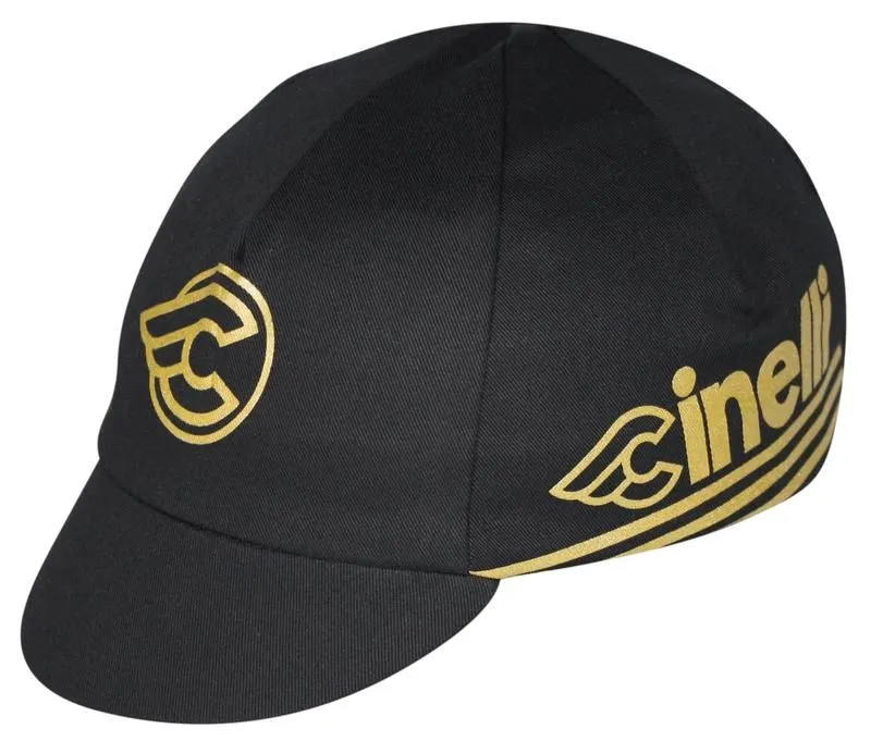 Soma Cinelli Cycling Cap Black & Gold 3 Soma Cinelli Cycling Cap Black & Gold