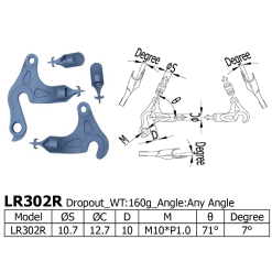 Soma Long Shen 303 Series Dropout Set (LR302R)