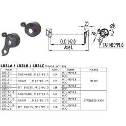 Soma Long Shen Dropout Set Stainless (LR31-A-1-S)